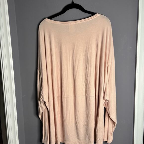 All In Motion Light Pink Ribbed Oversized Shirt Round Neck Size 3X - Picture 5 of 6